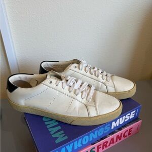 Saint Laurent White and Black Sneakers